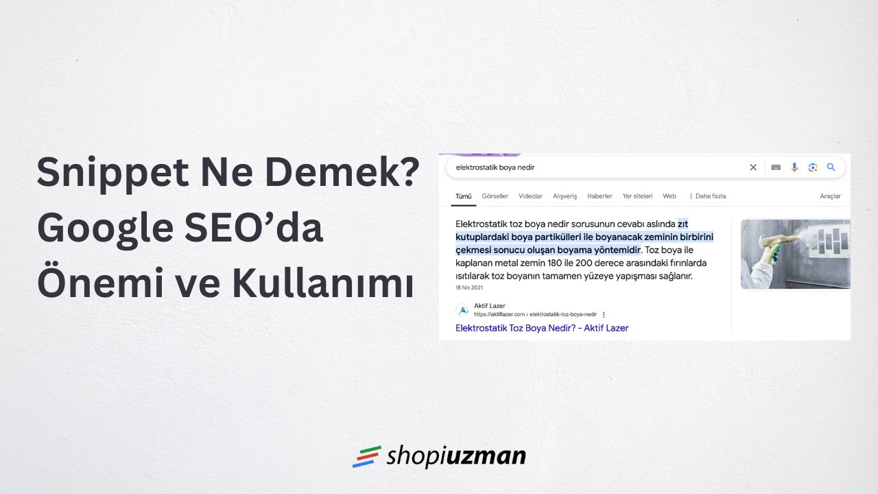 Snippet ne demek google snippet nedir