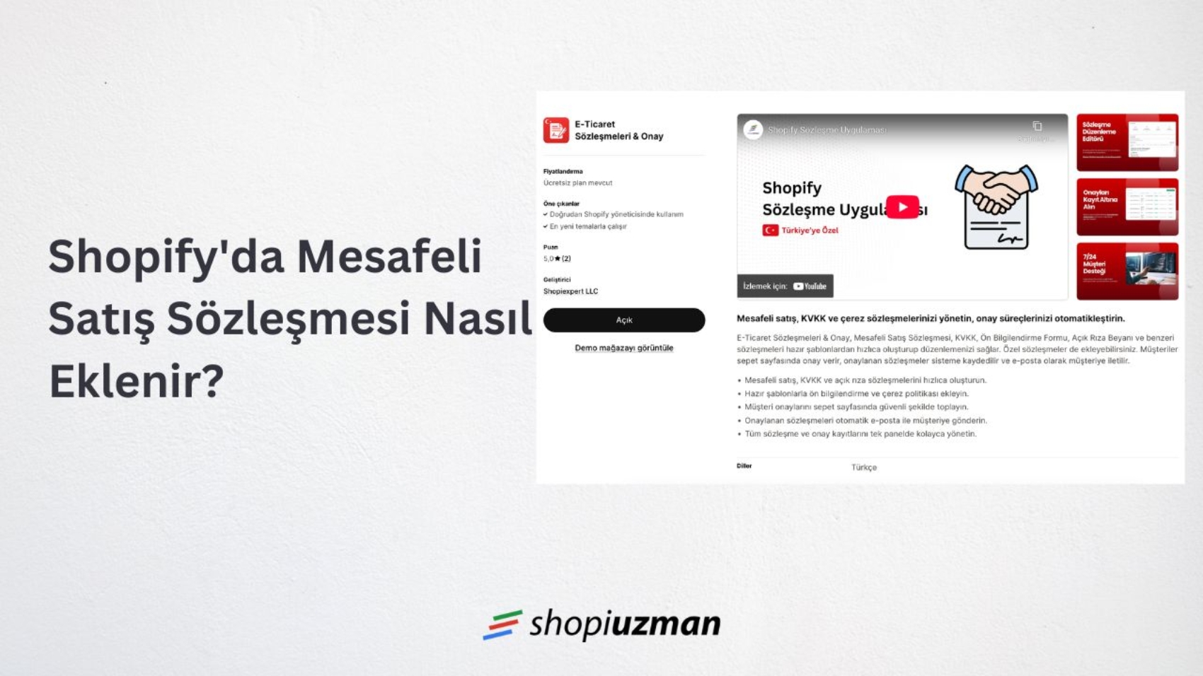 Shopify'da Mesafeli Satış Sözleşmesi Nasıl Eklenir?